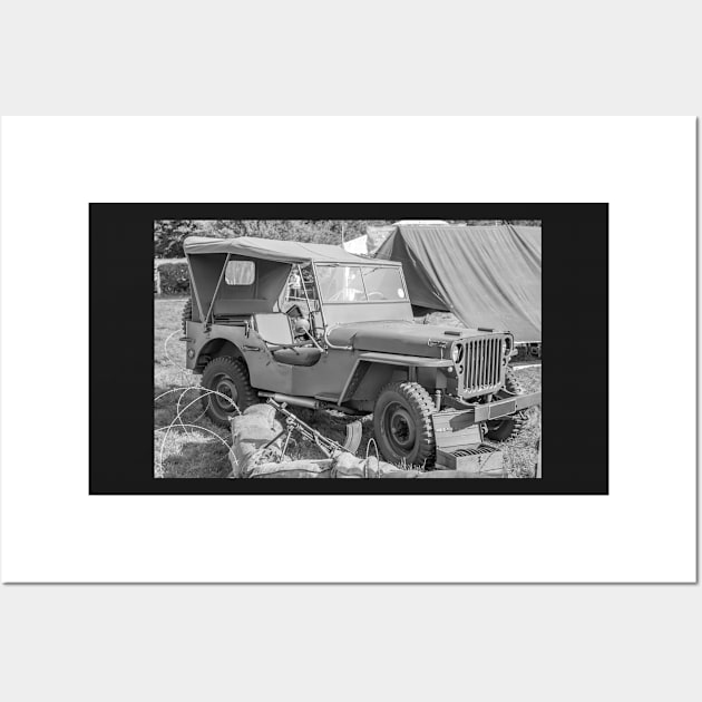 World War 2 military jeep Wall Art by yackers1